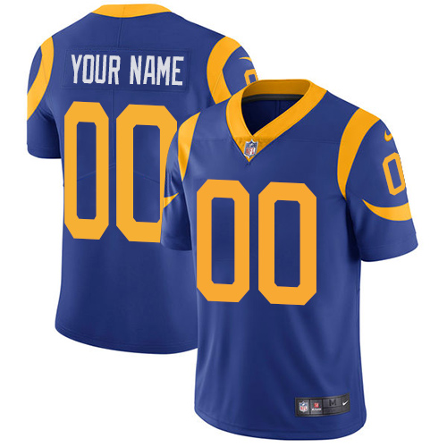 Nike Los Angeles Rams Customized Royal Blue Alternate Stitched Vapor Untouchable Limited Men's NFL Jersey