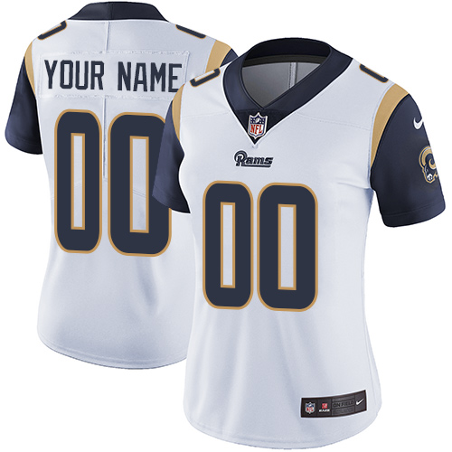 Nike Los Angeles Rams Customized White Stitched Vapor Untouchable Limited Women's NFL Jersey