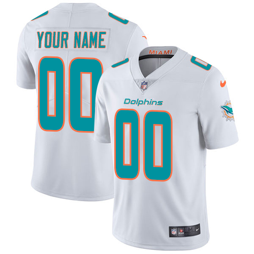 Nike Miami Dolphins Customized White Stitched Vapor Untouchable Limited Youth NFL Jersey