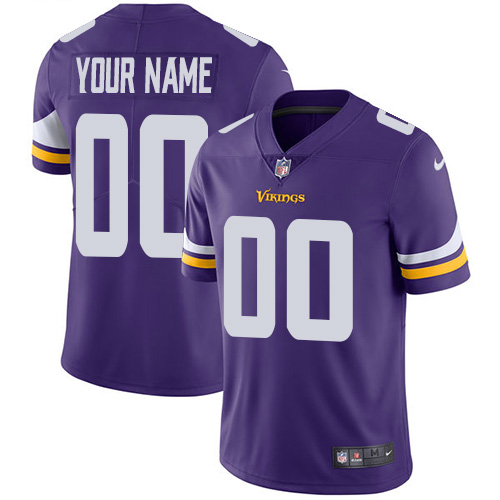 Nike Minnesota Vikings Customized Purple Team Color Stitched Vapor Untouchable Limited Youth NFL Jersey