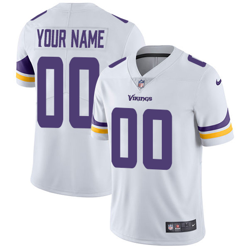 Nike Minnesota Vikings Customized White Stitched Vapor Untouchable Limited Men's NFL Jersey