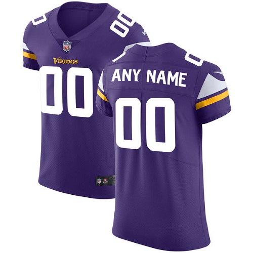 Nike Minnesota Vikings Customized Purple Team Color Stitched Vapor Untouchable Elite Men's NFL Jersey