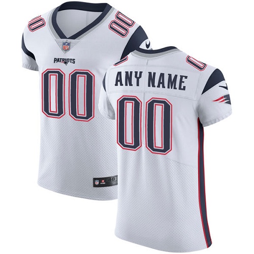 Nike New England Patriots Customized White Stitched Vapor Untouchable Elite Men's NFL Jersey