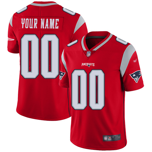 Nike New England Patriots Customized Red Men's Stitched NFL Limited Inverted Legend Jersey