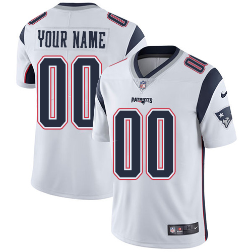 Nike New England Patriots Customized White Stitched Vapor Untouchable Limited Men's NFL Jersey
