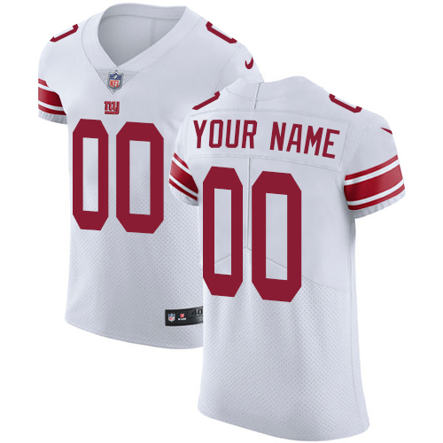 Nike New York Giants Customized White Stitched Vapor Untouchable Elite Men's NFL Jersey