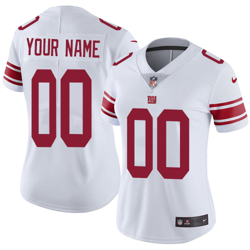 Nike New York Giants Customized White Stitched Vapor Untouchable Limited Women's NFL Jersey