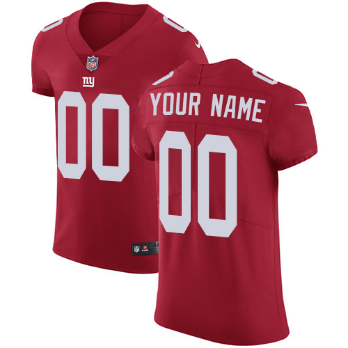 Nike New York Giants Customized Red Alternate Stitched Vapor Untouchable Elite Men's NFL Jersey