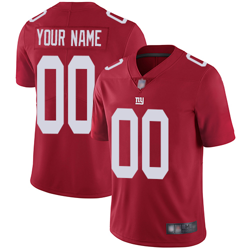 Nike New York Giants Customized Red Men's Stitched NFL Limited Inverted Legend Jersey