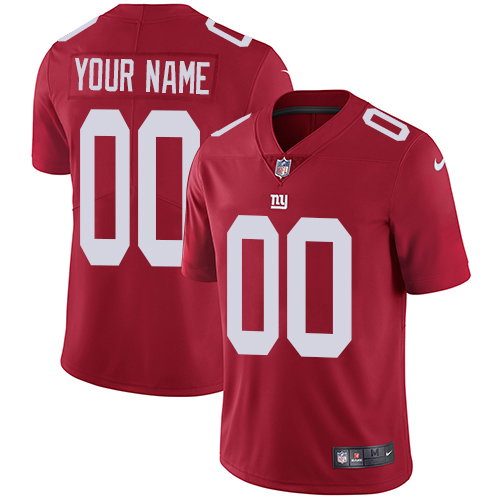 Nike New York Giants Customized Red Alternate Stitched Vapor Untouchable Limited Men's NFL Jersey