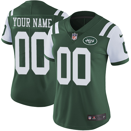 Nike New York Jets Customized Green Team Color Stitched Vapor Untouchable Limited Women's NFL Jersey