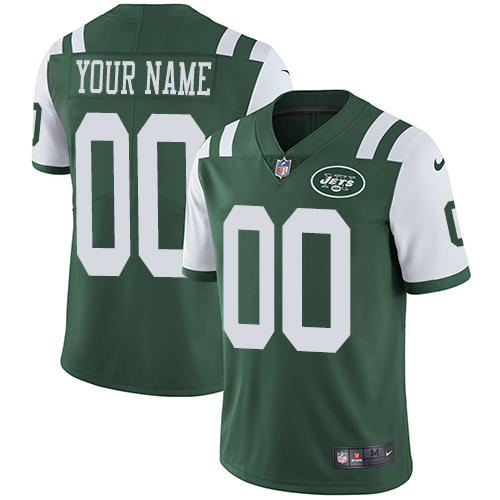 Nike New York Jets Customized Green Team Color Stitched Vapor Untouchable Limited Youth NFL Jersey