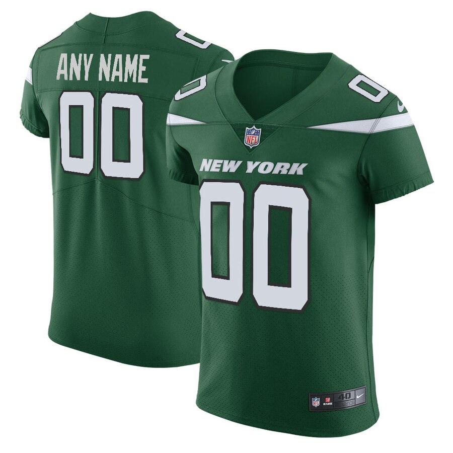 Nike New York Jets Customized Gotham Green Stitched Vapor Untouchable Elite Men's NFL Jersey