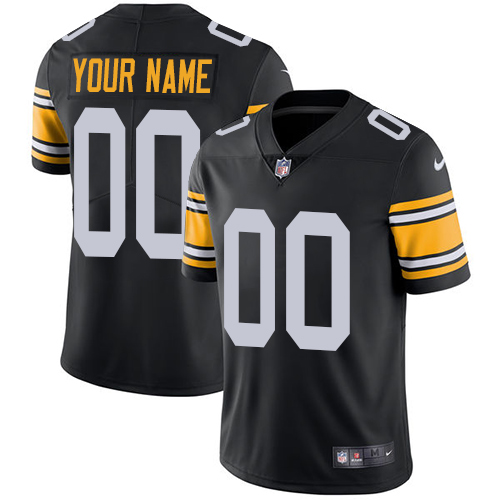 Nike Pittsburgh Steelers Customized Black Alternate Stitched Vapor Untouchable Limited Youth NFL Jersey