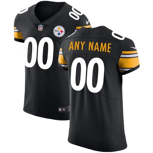 Nike Pittsburgh Steelers Customized Black Team Color Stitched Vapor Untouchable Elite Men's NFL Jersey