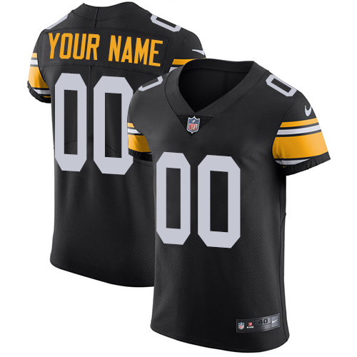 Nike Pittsburgh Steelers Customized Black Alternate Stitched Vapor Untouchable Elite Men's NFL Jersey