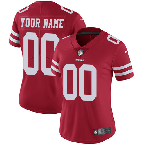 Nike San Francisco 49ers Customized Red Stitched Vapor Untouchable Limited Women's NFL Jersey
