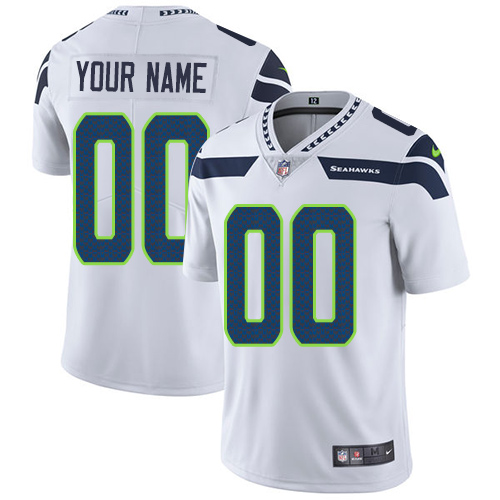 Nike Seattle Seahawks Customized White Stitched Vapor Untouchable Limited Men's NFL Jersey