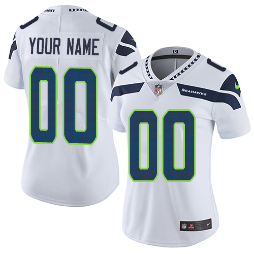 Nike Seattle Seahawks Customized White Stitched Vapor Untouchable Limited Women's NFL Jersey