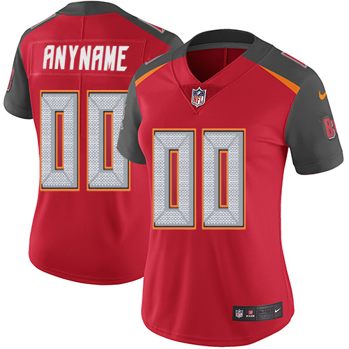 Nike Tampa Bay Buccaneers Customized Red Team Color Stitched Vapor Untouchable Limited Women's NFL Jersey