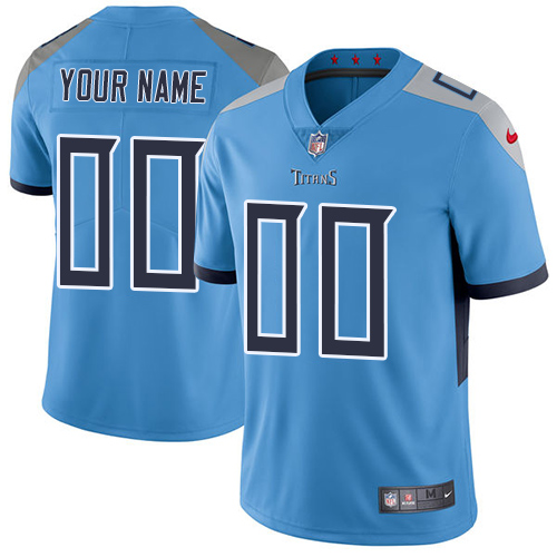 Nike Tennessee Titans Customized Light Blue Team Color Stitched Vapor Untouchable Limited Men's NFL Jersey