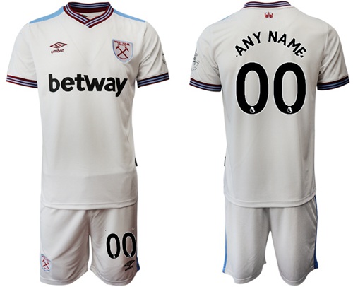 West Ham United Personalized Away Soccer Club Jersey