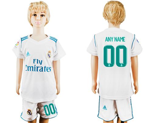 Real Madrid Personalized Home Kid Soccer Club Jersey