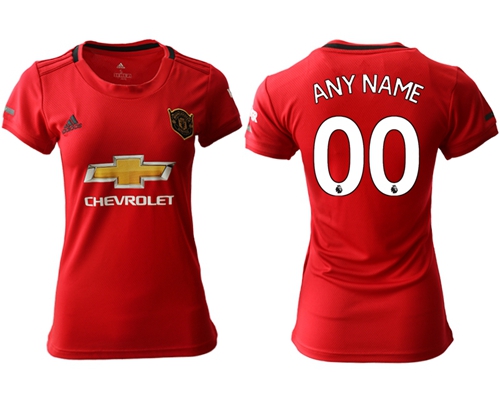 Women's Manchester United Personalized Home Soccer Club Jersey