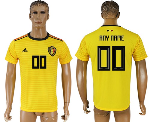 Belgium Personalized Away Soccer Country Jersey