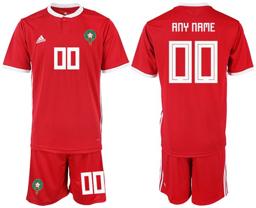 Morocco Personalized Home Soccer Country Jersey