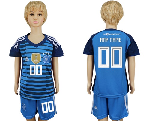 Germany Personalized Blue Kid Soccer Country Jersey
