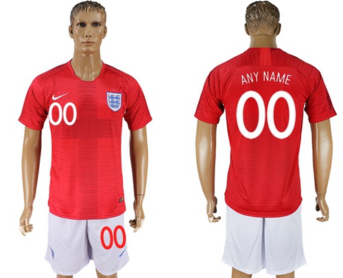 England Personalized Away Soccer Country Jersey