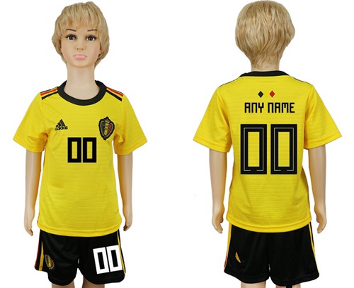 Belgium Personalized Away Kid Soccer Country Jersey