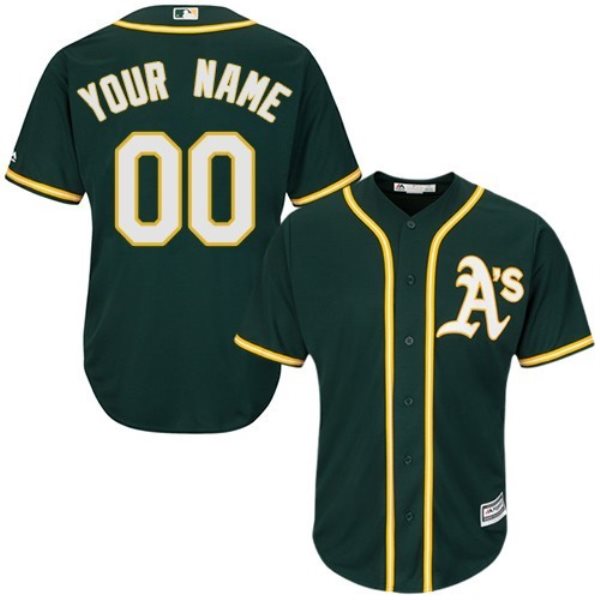 MLB Athletics Customized Green Men Jersey