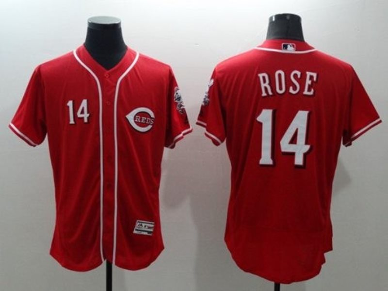 MLB Reds 14 Pete Rose Red Flexbase Men Jersey