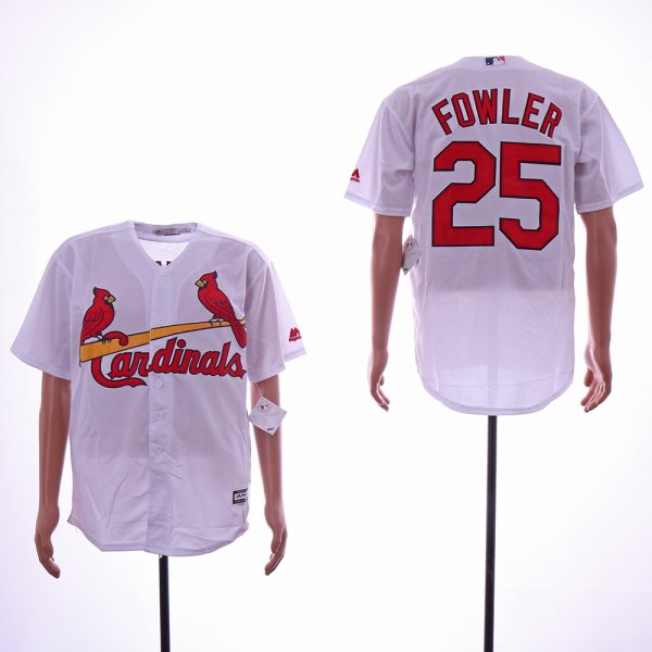 MLB Cardinals 25 Dexter Fowler White Flexbase Men Jersey