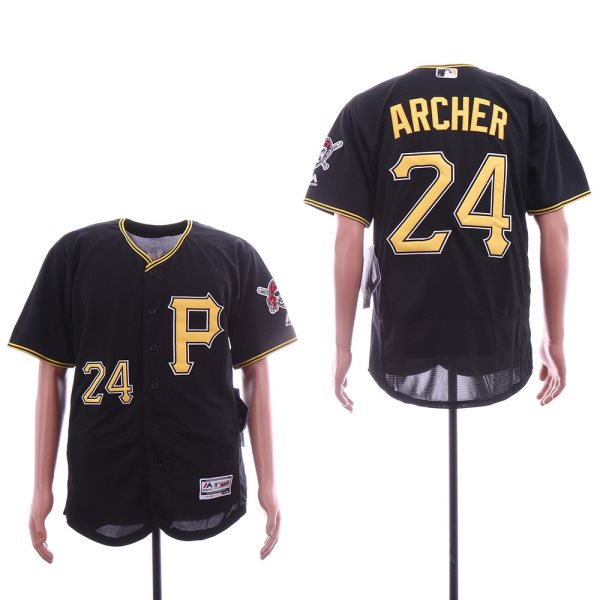 MLB Pirates Chris Archer Black Flexbase Men Jersey