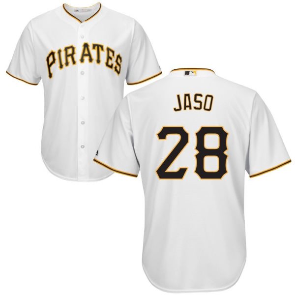MLB Pirates 28 John Jaso White Cool Base Men Jersey