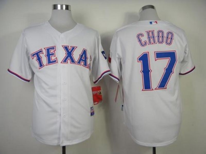 MLB Rangers 17 Shin Soo Choo White Cool Base Men Jersey