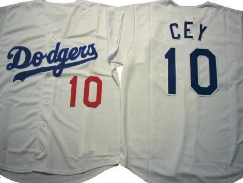 MLB Dodgers 10 Ron Cey White Cool Base Men Jersey
