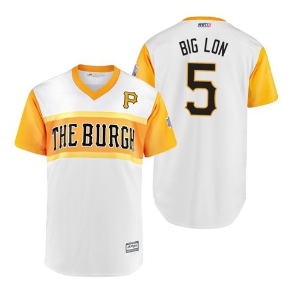 MLB Pittsburgh Pirates 5 Lonnie Chisenhall Big Lon 2019 Little League Classic Men Jersey
