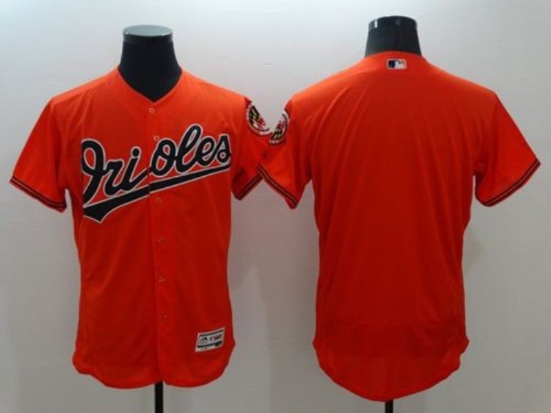 MLB Orioles Blank Orange Flexbase Men Jersey