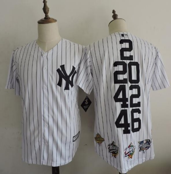 MLB Yankees Legendary Players Numbers 2-20-42-46 White New Cool Base Men Jersey