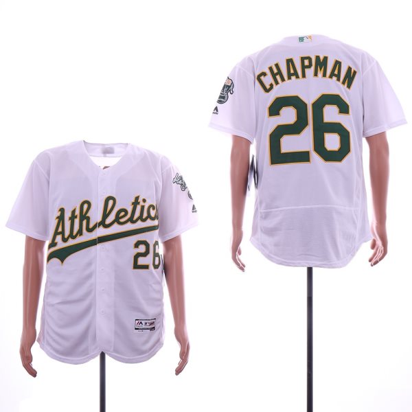 MLB Oakland Athletics 26 Matt Chapman White Flexbase Men Jersey