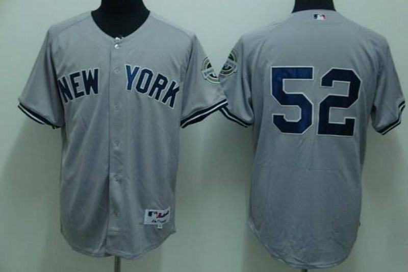 MLB Yankees 52 C.C. Sabathia Grey Men Jersey