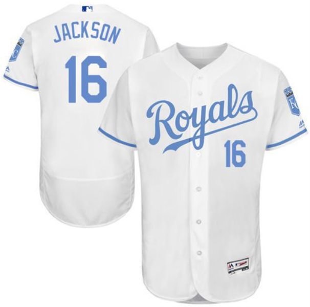 MLB Royals 16 Bo Jackson White 2016 Father's Day Flexbase Men Jersey