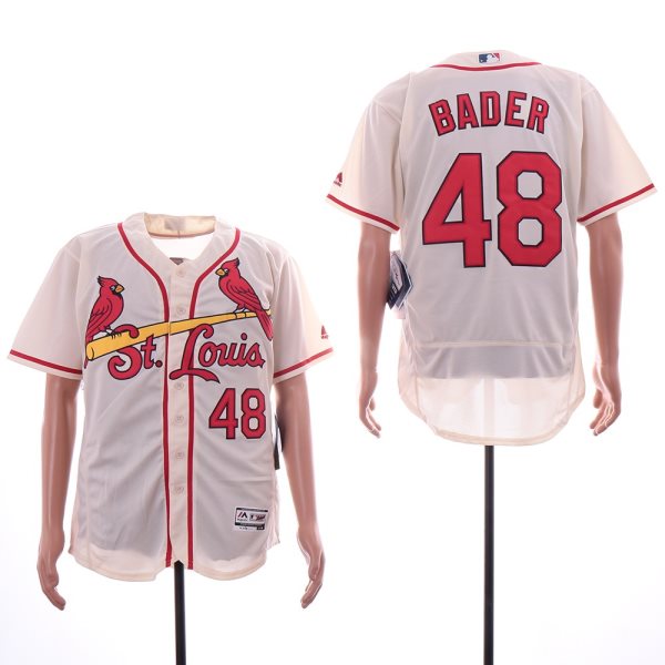 MLB Cardinals 48 Harrison Bader Cream Flexbase Men Jersey