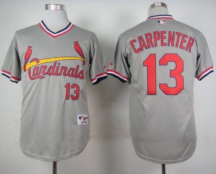 MLB Cardinals 13 Matt Carpenter Grey 1978 Turn Back The Clock Men Jersey