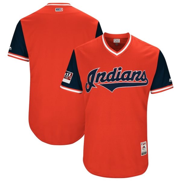 MLB Indians Red 2018 Players' Weekend Authentic Men Jersey