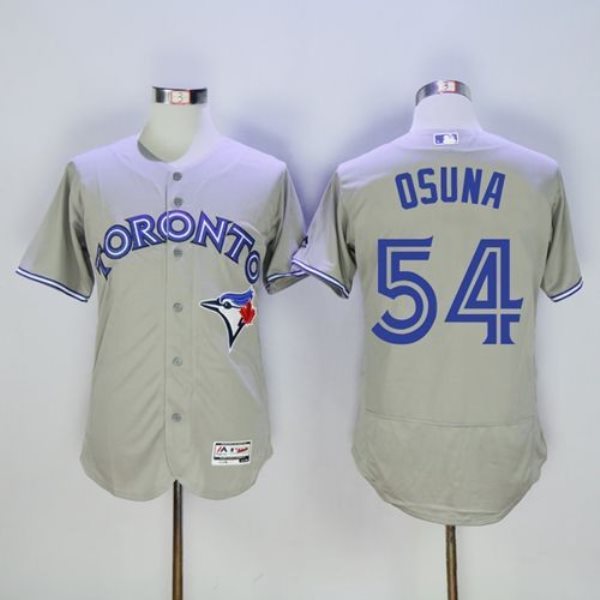 MLB Blue Jays 54 Roberto Osuna Grey Flexbase Men Jersey